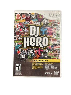 DJ Hero Nintendo Wii Game Complete In Case video gaming music